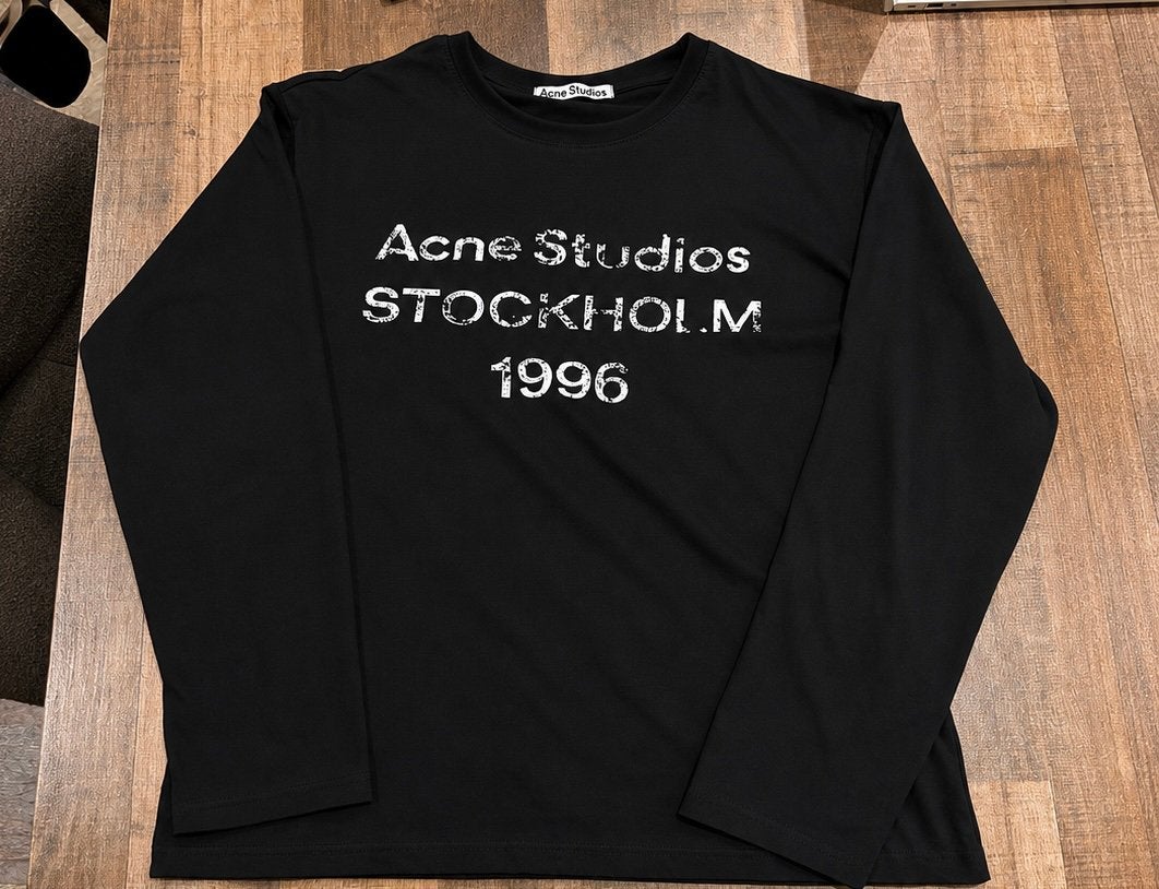 Acne Studios 1996 zwarte long-sleeve, Kleding | Heren, T-shirts, Verzenden, Zo goed als nieuw, Maat 52/54 (L), Zwart