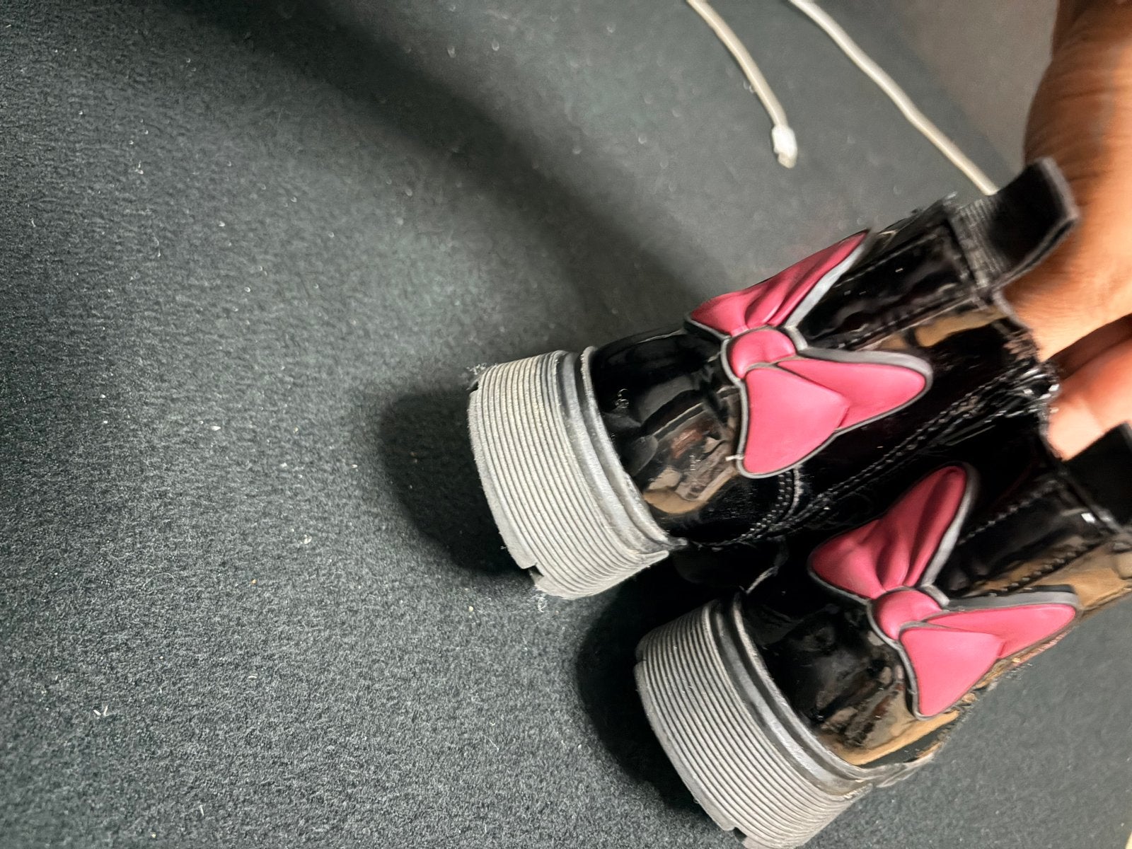 Zwarte Minnie Mouse enkellaarsjes - Maat 22, Ophalen of Verzenden, Gebruikt, Meisje, Laarzen