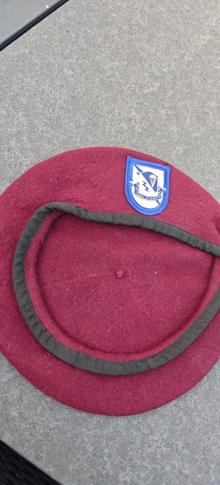 Baret van het 507th Infantry Regiment (voorheen het 507th Pa, Verzamelen, Ophalen of Verzenden, Landmacht, Embleem of Badge