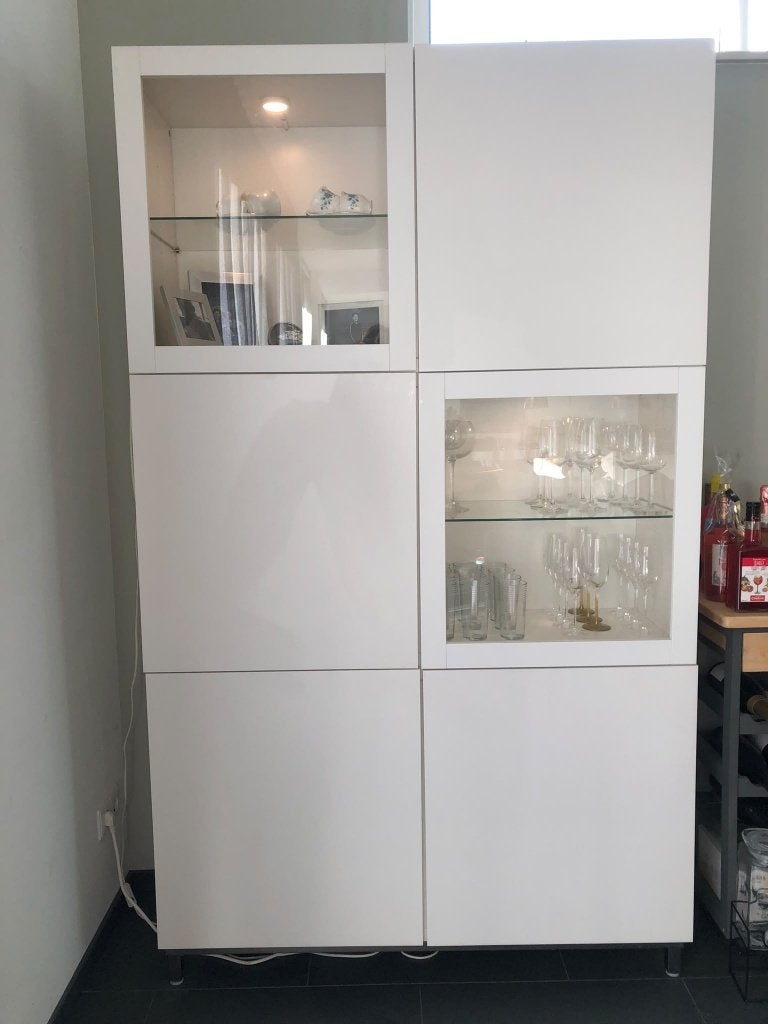 Ikea Besta wandkast serie Lappviken, Huis en Inrichting, Ophalen, Met lade(s), Zo goed als nieuw, Minder dan 150 cm