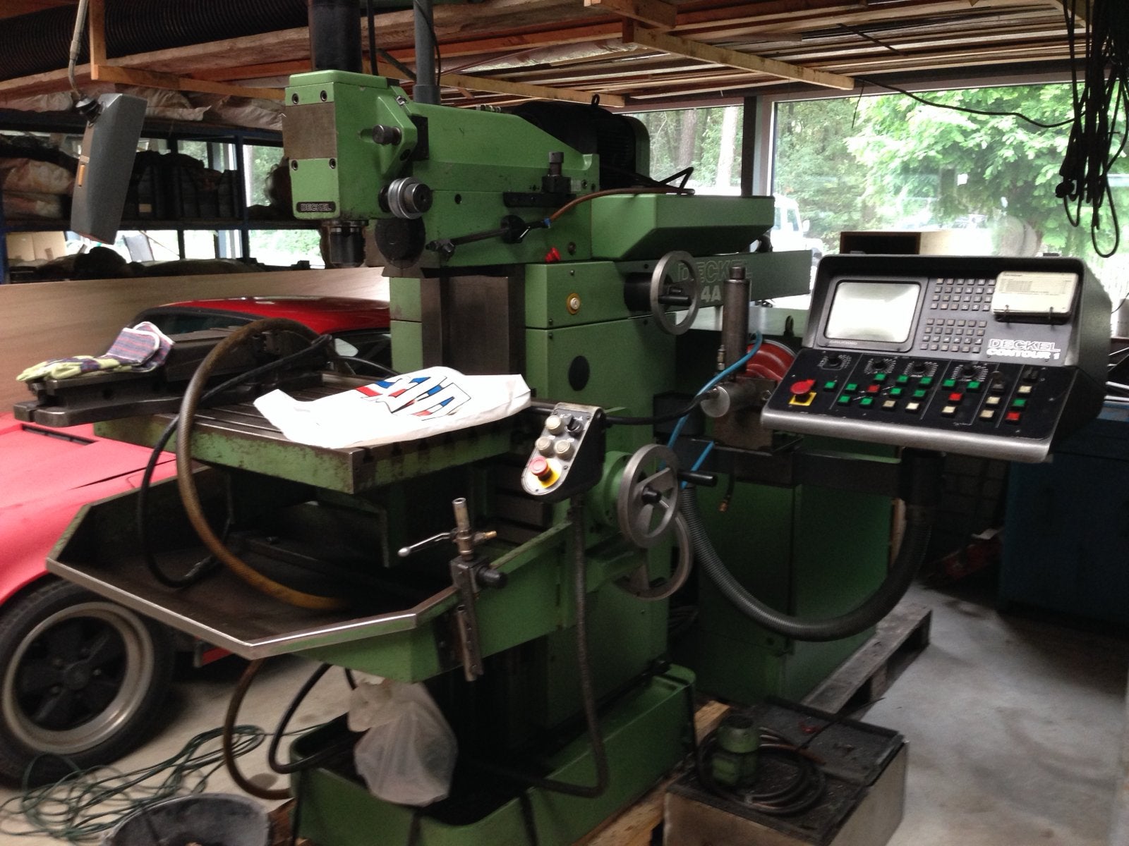 Deckel FP4A CNC Bank met Contour 1 Besturing, Ophalen, Gebruikt, Freesbank, Computergestuurd (Cnc)