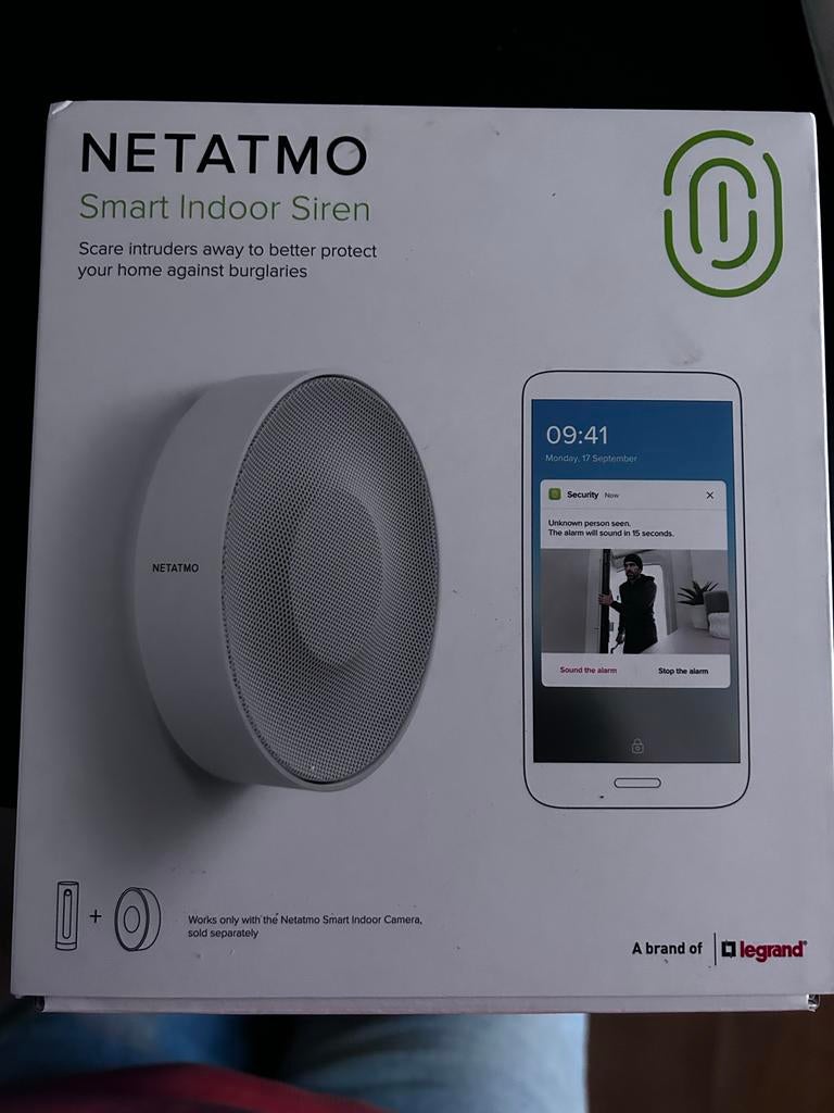 Netatmo Smart Indoor Sirene - Nieuw in doos, Sirene, Nieuw, Ophalen of Verzenden, Overige soorten