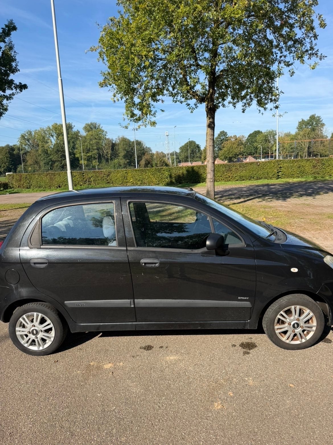 Chevrolet Matiz 0.8 2008 Zwart, Auto's, Voorwielaandrijving, Stof, Zwart, Origineel Nederlands