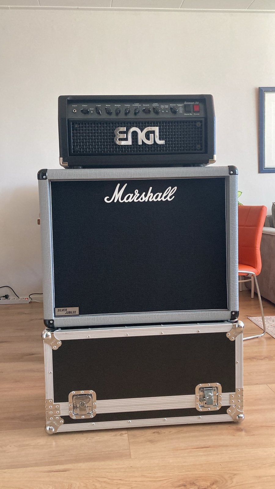 Marshall Silver Jubilee 2x12 Cabinet Celestion V30, Ophalen, Zo goed als nieuw, Gitaar, 50 tot 100 watt