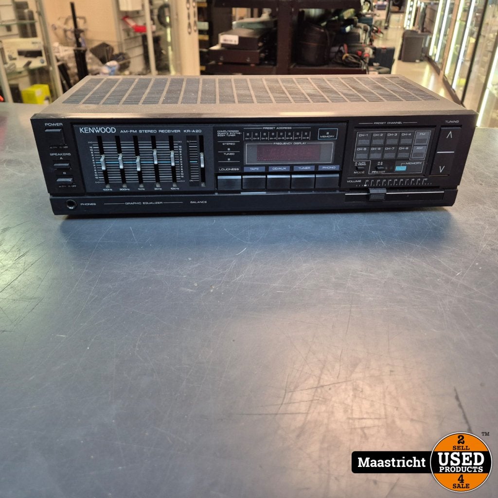 Kenwood KRA-20 stereo receiver, 2x 40 Watt, m'et Phono, Kenwood, Gebruikt, Support@kenwood.com, JVCKENWOOD Corporation
3-12, Moriyacho, Kanagawa-ku
Yokohama-shi, Kanagawa 221-0022
Japan