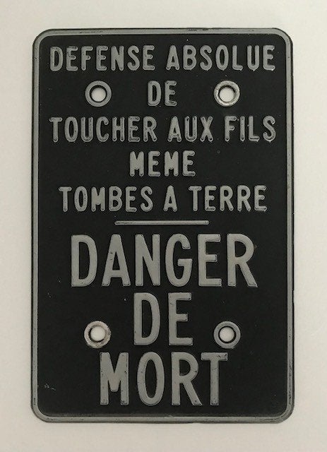 Frans waarschuwings- / verbodsbord Danger de Mort