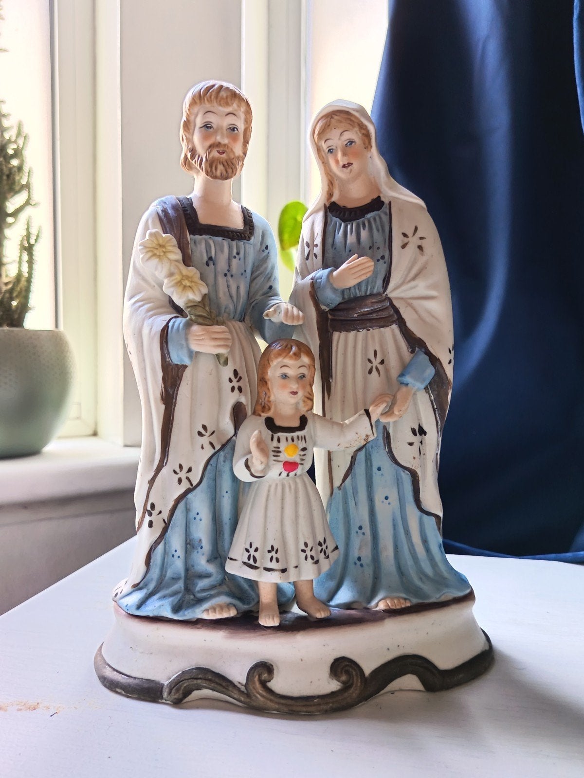 Heilige Familie Beeldje - Jozef, Maria en Kind, Antiek en Kunst, Ophalen of Verzenden