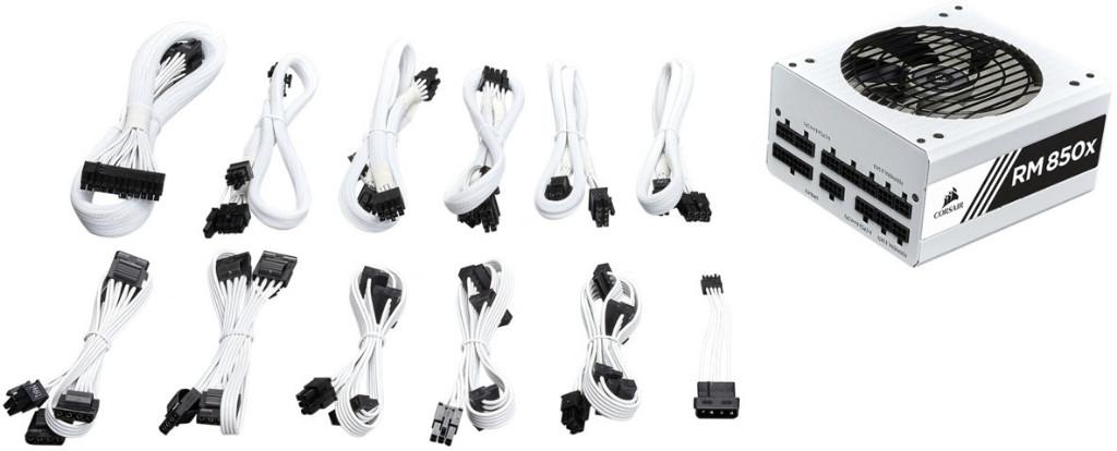 Corsair RM850x Wit Voeding, Computers en Software, Interne voedingen, Ophalen of Verzenden, Nieuw