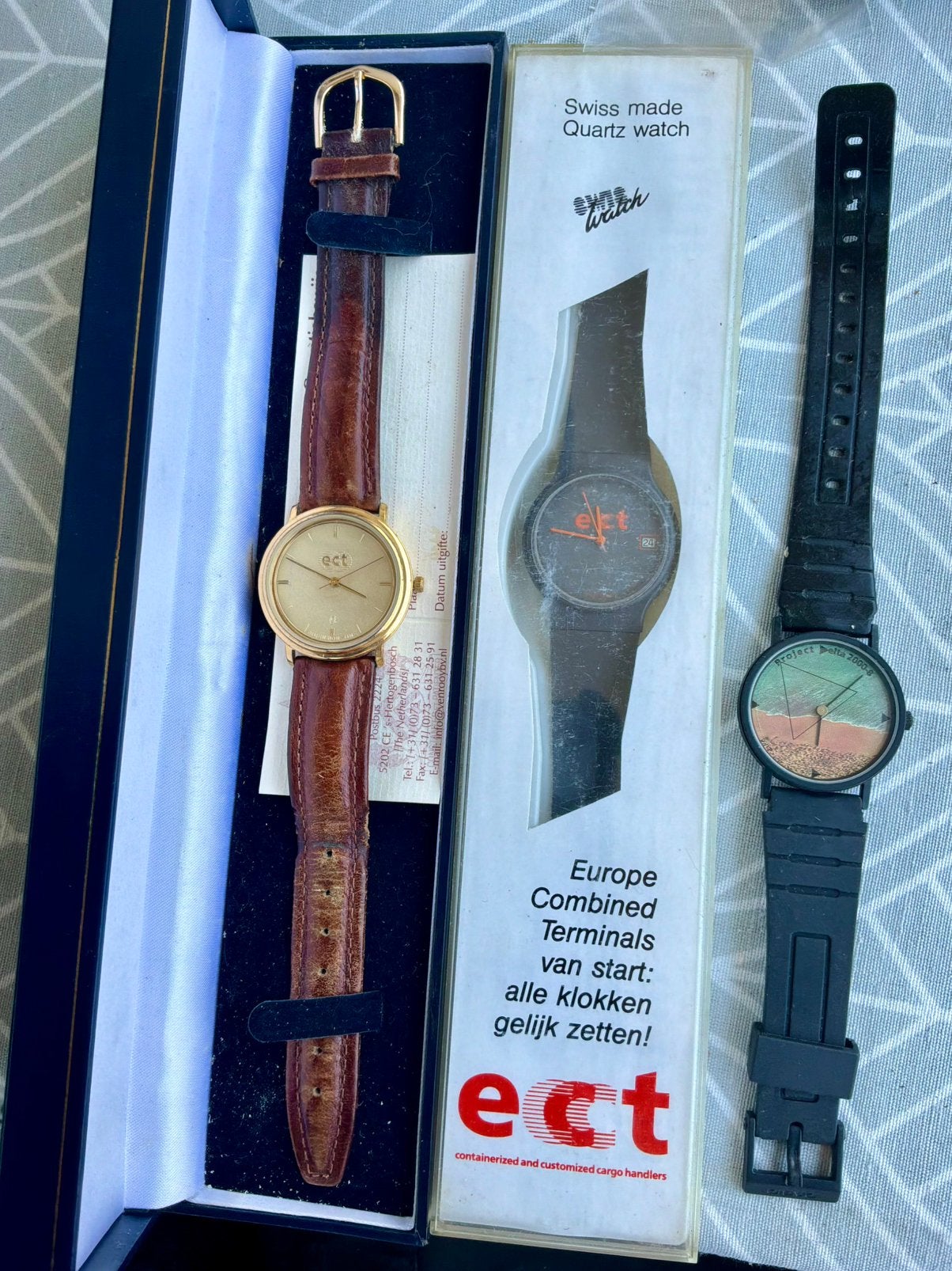 Drie ECT horloges, Ophalen of Verzenden, Zo goed als nieuw