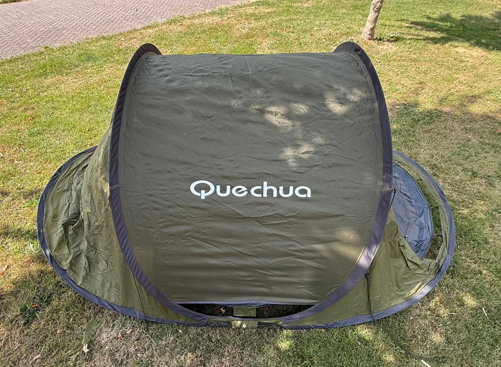 Quechua 2” tent v 2 personen - donkergroen, Ophalen, Zo goed als nieuw