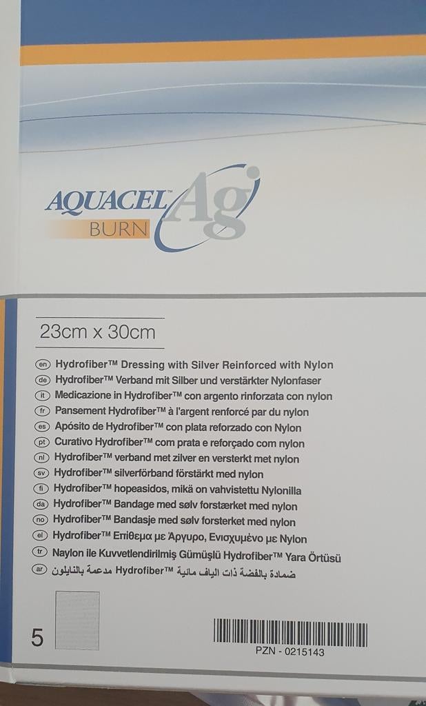 Aquacel BURN AG  (verband met zilver en versterkt met nylon, Diversen, Ophalen, Nieuw