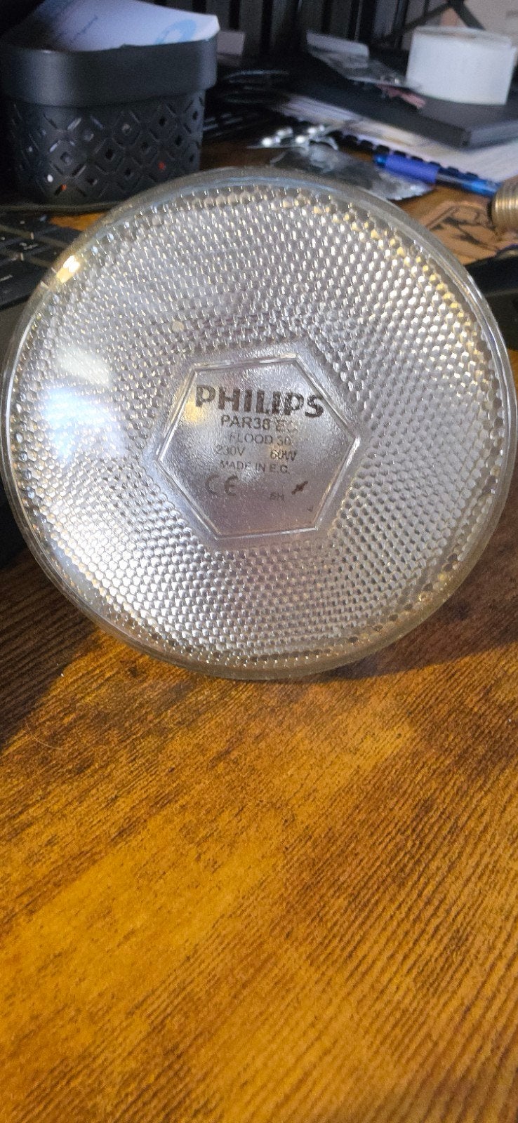 2 Philips PAR38 Gloeilampen: 60W en 150W, Gloeilamp, 60 watt of meer, Zo goed als nieuw, E27 (groot)