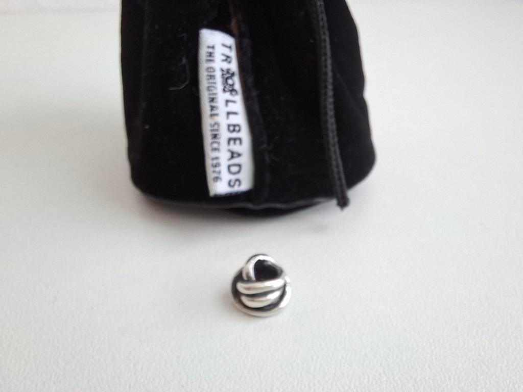 Trollbeads Kraal Zilver Oneindige Knoop - als nieuw, Ophalen of Verzenden, Zo goed als nieuw, Trollbeads, 1 bedel