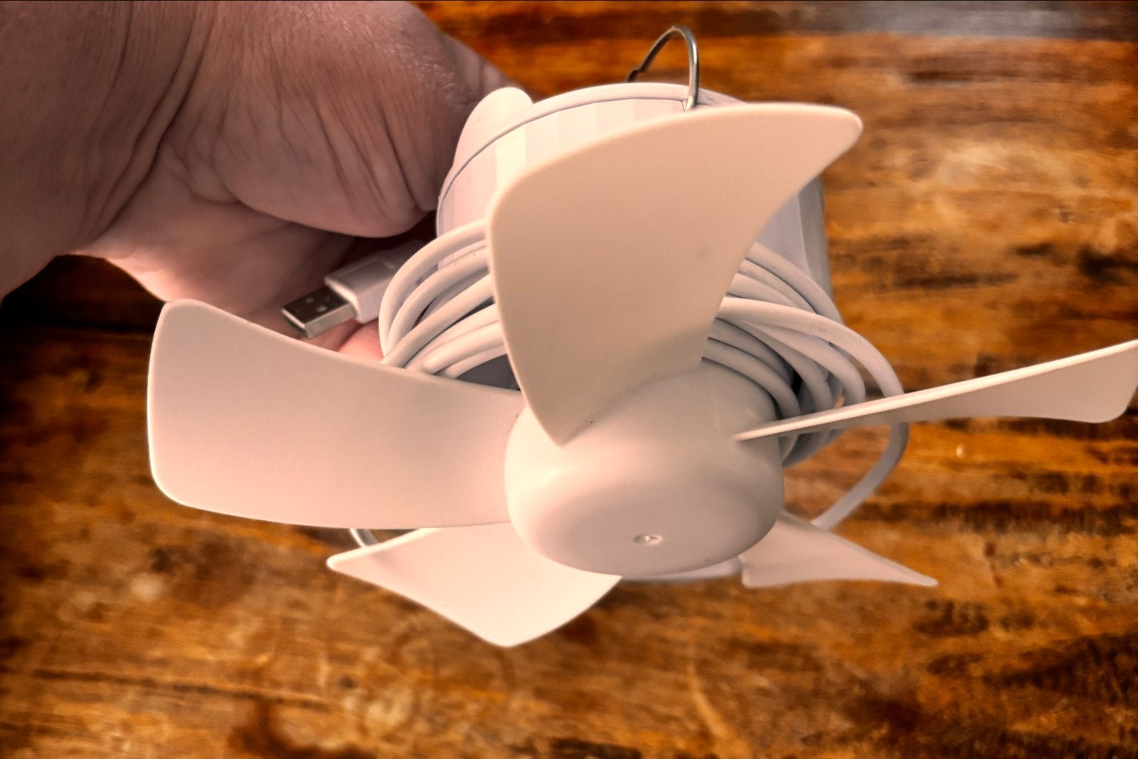 Draagbare USB Ventilator - Compact en Krachtig, Ophalen of Verzenden, Ventilator met afstandsbediening, Zo goed als nieuw, Tafelventilator