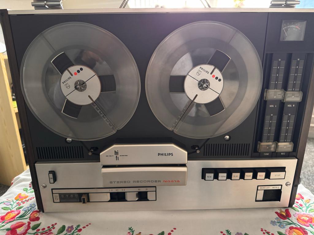 Philips N4414 Vintage Bandrecorder met 12+ Banden, Audio, Tv en Foto, Bandrecorders, Bandrecorder, Met banden, Ophalen