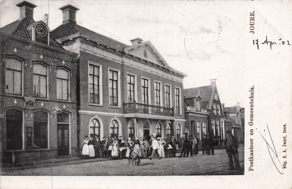 703-442-021 Postkantoor en Gemeentehuis Joure, Verzamelen, Ophalen of Verzenden, Voor 1920, Friesland