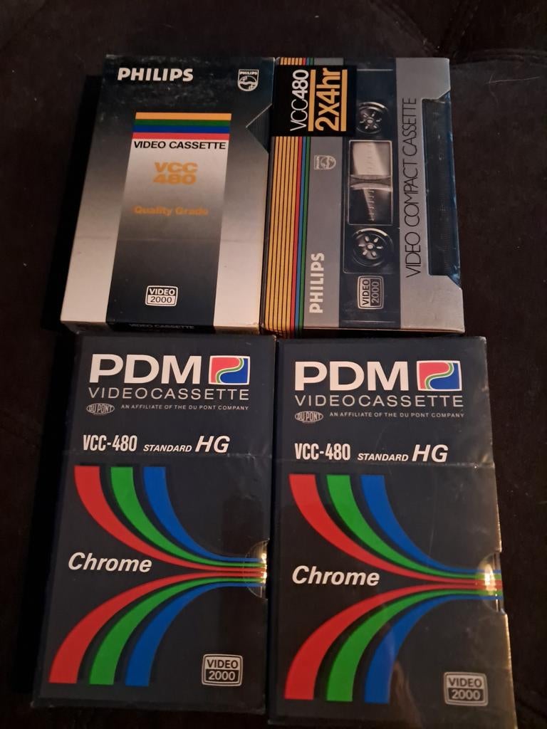 Gesealde Philips en PDM Video 2000 videobanden VCC-480, Audio, Tv en Foto, Videospelers, Ophalen of Verzenden, Nieuw, Videoband