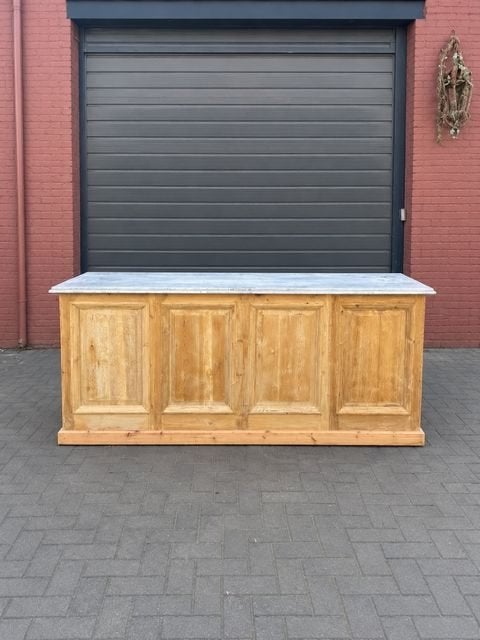 Keukenblok met wit marmeren blad, lades en deurtjes, Ophalen of Verzenden, Zo goed als nieuw, Hout