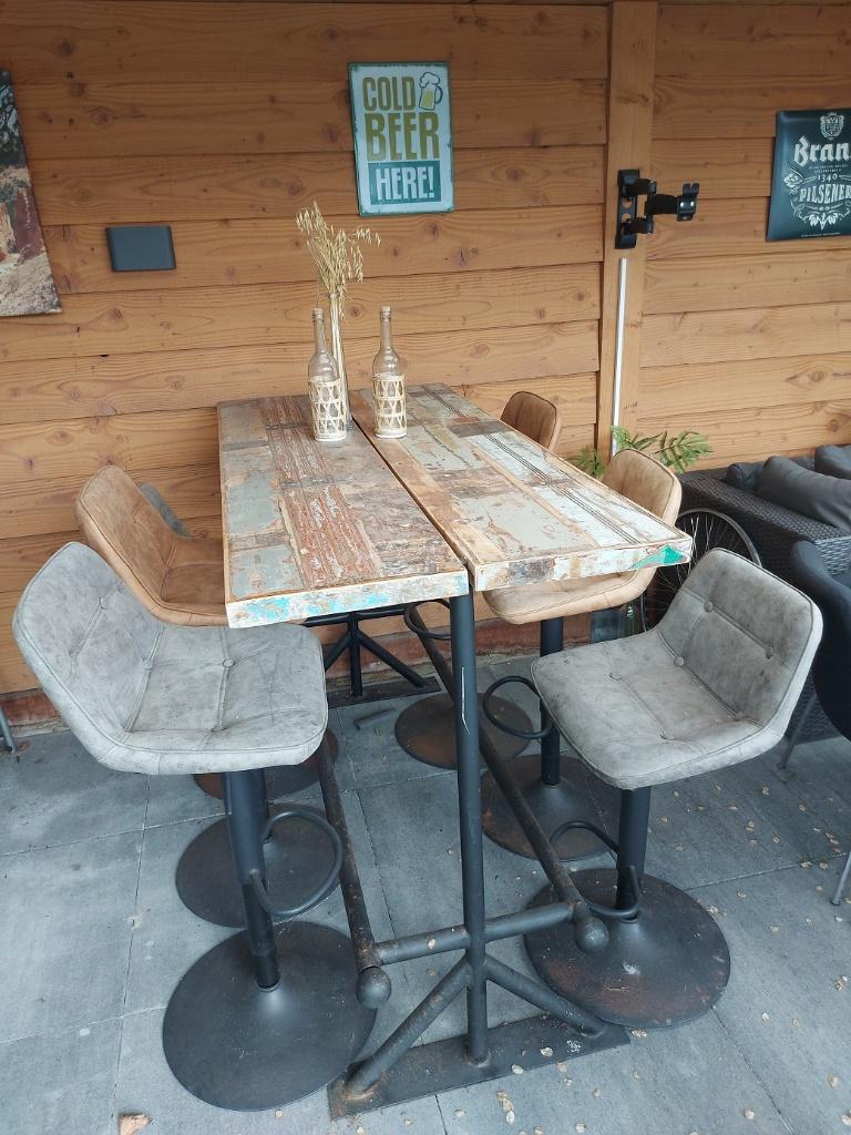 bartafel, Huis en Inrichting, Tafels | Statafels, Gebruikt, In hoogte verstelbaar, Ophalen