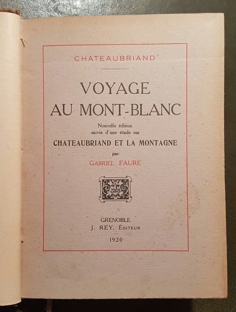 Chateaubriand - Voyage au Mont-Blanc, Boeken, Ophalen of Verzenden, Gelezen, Europa