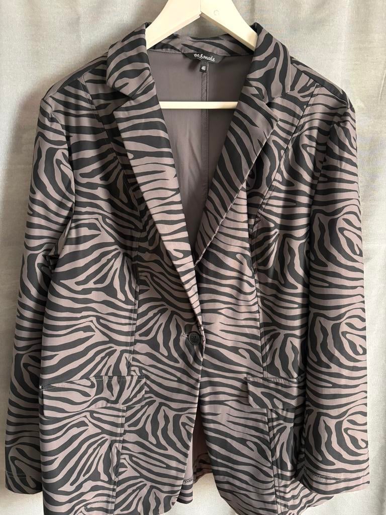 Travelstof Blazer maat 46, Ophalen of Verzenden, Zo goed als nieuw, Maat 46/48 (XL) of groter, Zwart