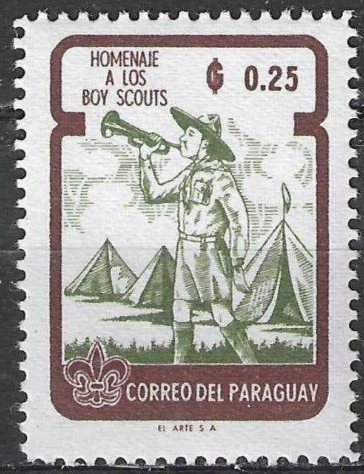 Paraguay 1955/1960 - Yvert 650 - Scouts - 25 c. (PF), Postzegels en Munten, Verzenden, Postfris, Zuid-Amerika