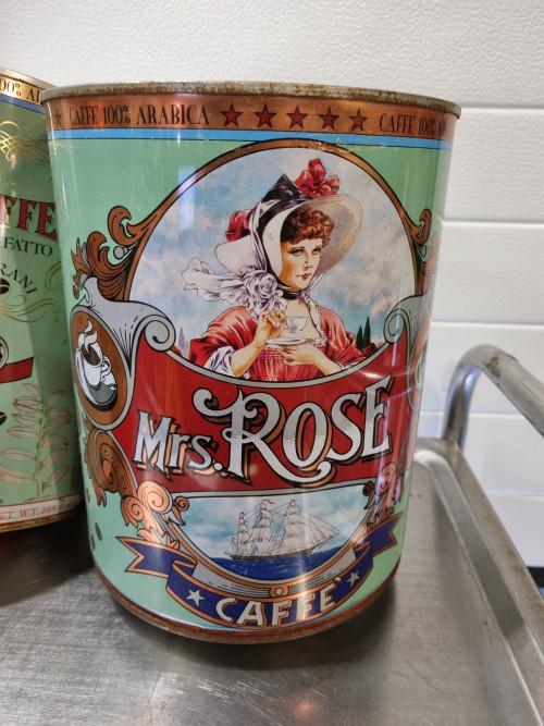 blikken mrs rose caffe  drie stuks, Verzamelen, Ophalen of Verzenden