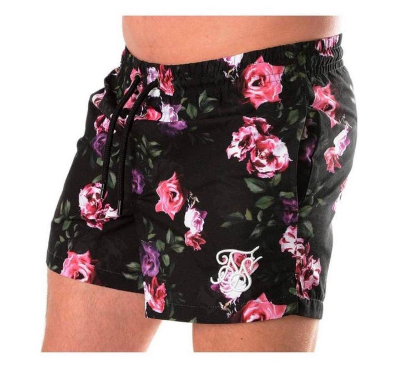 Sik Silk Oil Paint Standaard Zwemshorts zwembroek XS bloemen, Zwart, Ophalen of Verzenden, H, H