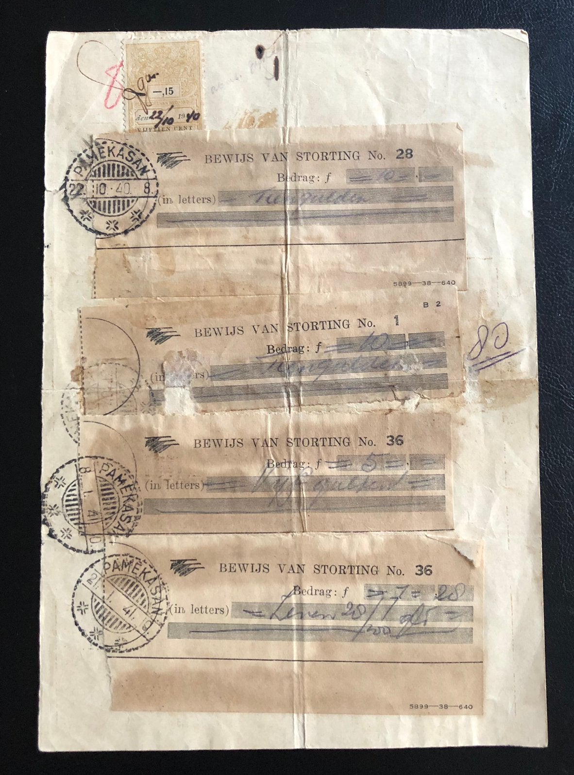 NL Indië document Regent van Pamekasan 1940, Ophalen of Verzenden, Brief