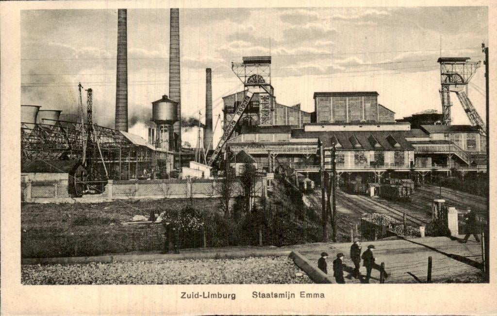 Zuid-Limburg - Staatsmijn Emma, Verzamelen, Ophalen of Verzenden, 1920 tot 1940, Gelopen, Limburg