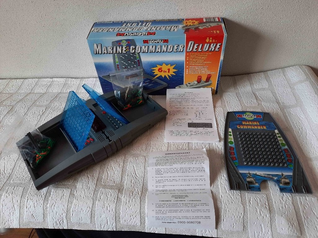 Zeeslag Marine commander deluxe op batterij 6in1 spelen, Ophalen of Verzenden, Gebruikt