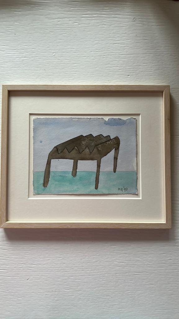 Aquarel Klaas Gubbels 1998 met splinternieuwe lijst., Antiek en Kunst, Ophalen of Verzenden