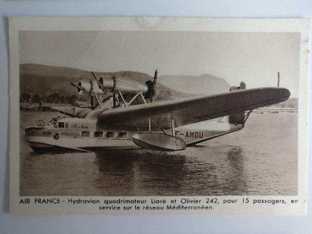 Ansichtkaart van een Air France Lioré et Olivier 242 (A32), Ophalen of Verzenden, Gebruikt, Kaart, Foto of Prent