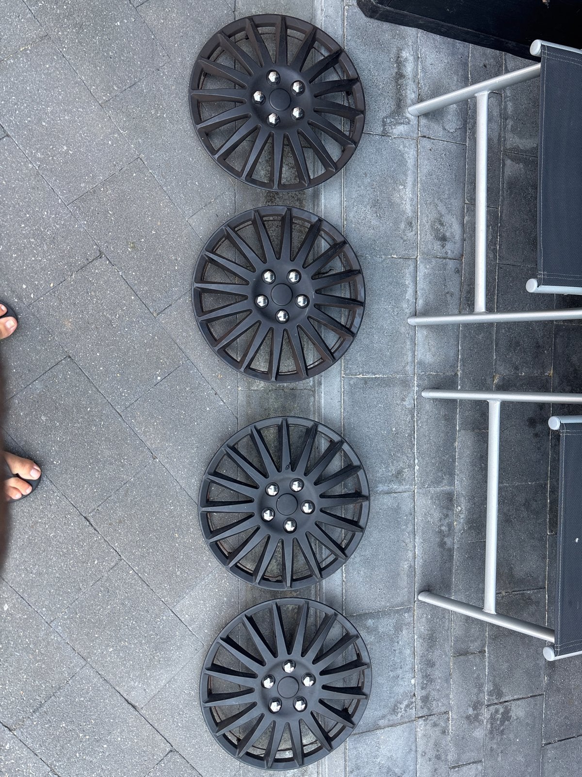 Wieldoppen mat zwart 15 inch, Ophalen of Verzenden, Gebruikt
