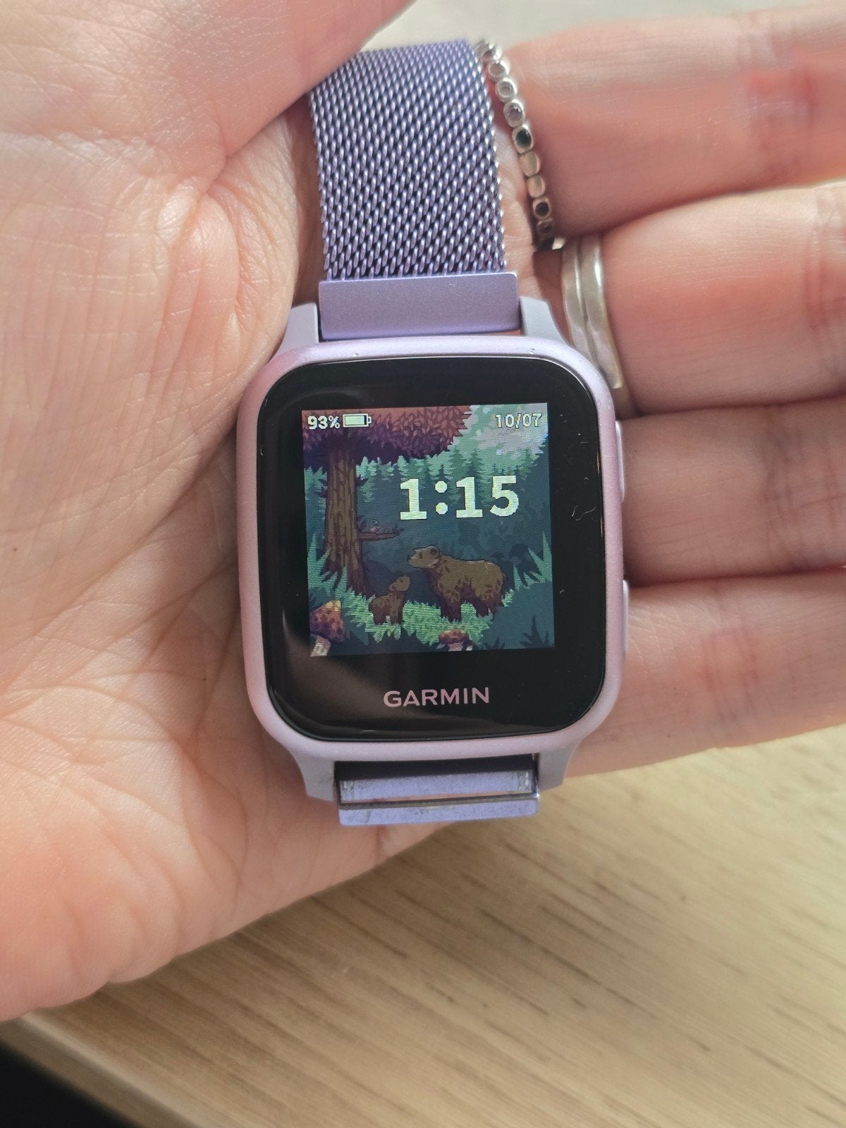 Garmin Venu Sq paars - Goede batterij, inclusief extra kabel, Ophalen of Verzenden, Gebruikt, Paars