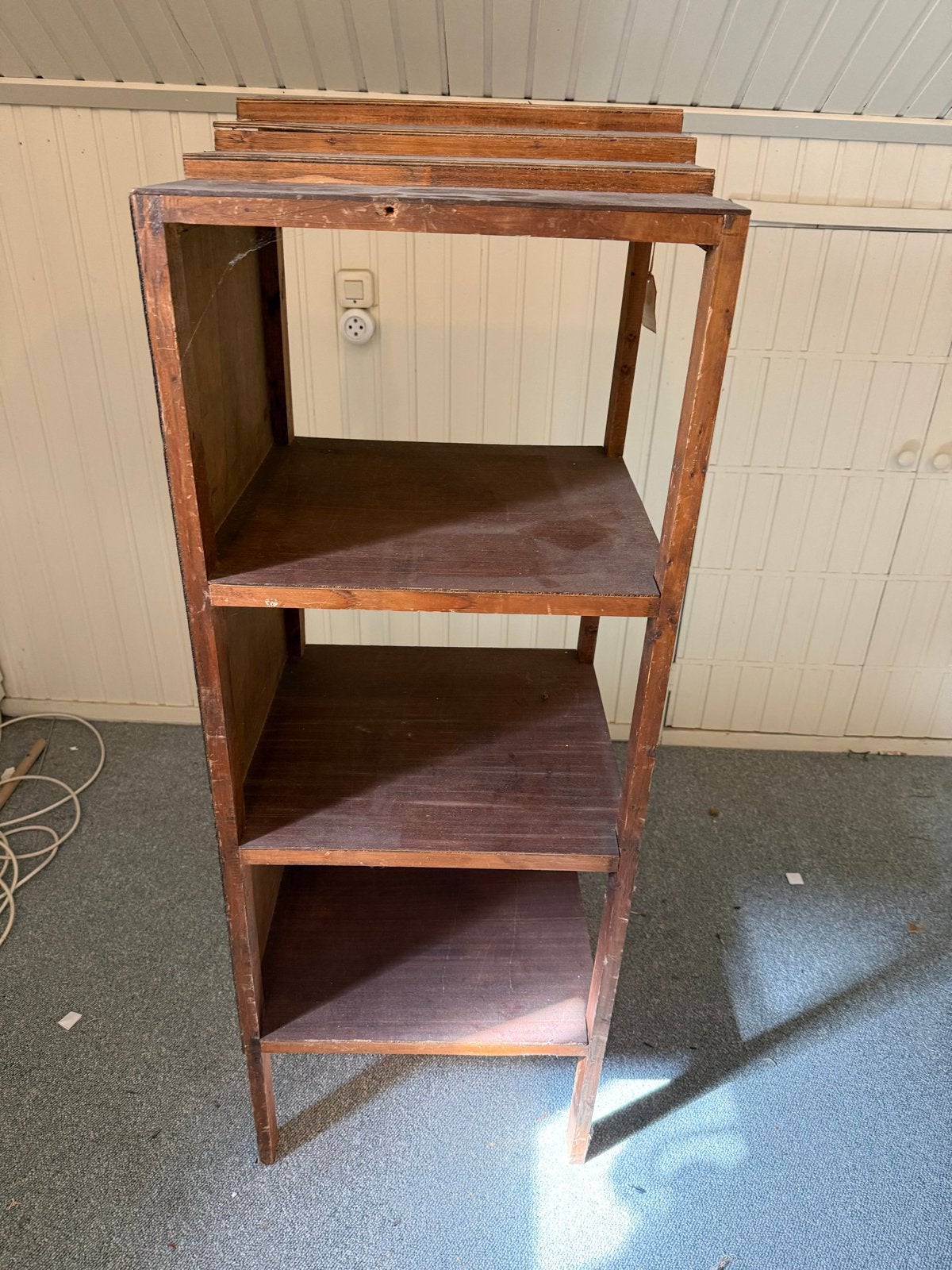 Vintage Open Kastje / Vitrinekast - Oud Houten Rek, Huis en Inrichting, Kasten | Overige, Ophalen, Gebruikt