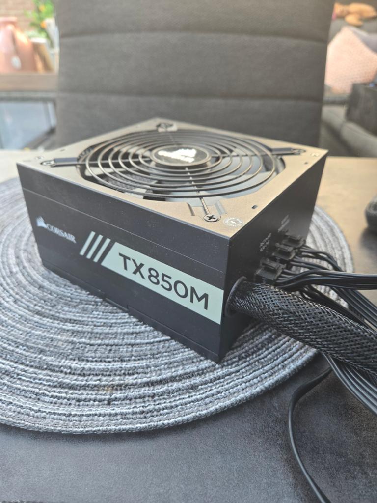 Corsair TX850M Voeding - 850W Semi-Modulair, Ophalen of Verzenden, Gebruikt