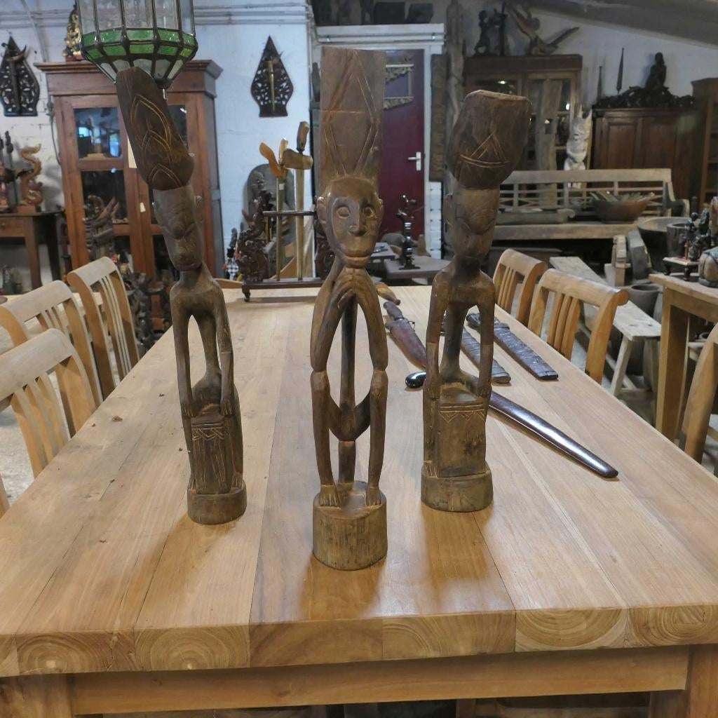 houten beelden Indonesie DQ3 houtsnijwerk kunst beeld Indie, Antiek en Kunst, Ophalen of Verzenden