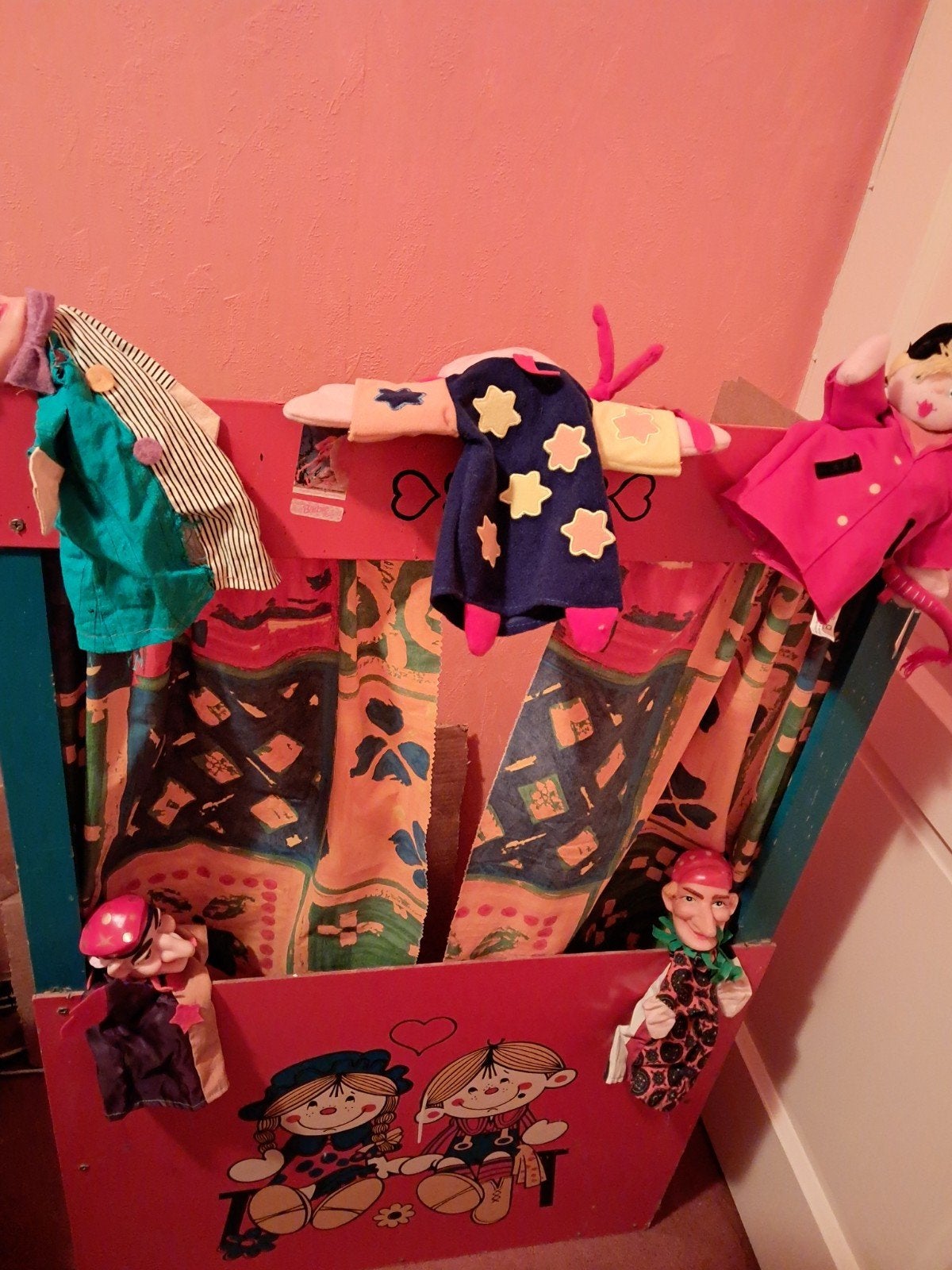 Leuk poppentheater met handpoppen - 1.20m hoog, Ophalen of Verzenden