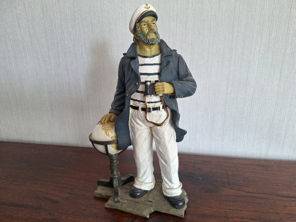 Beeld zeeman, globe, verrekijker, Ophalen of Verzenden, Nieuw, Mens