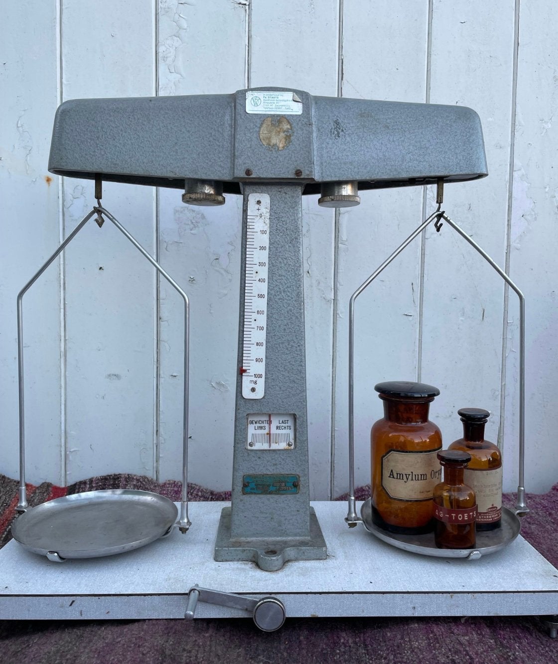 Vintage apothekers weegschaal, Ophalen