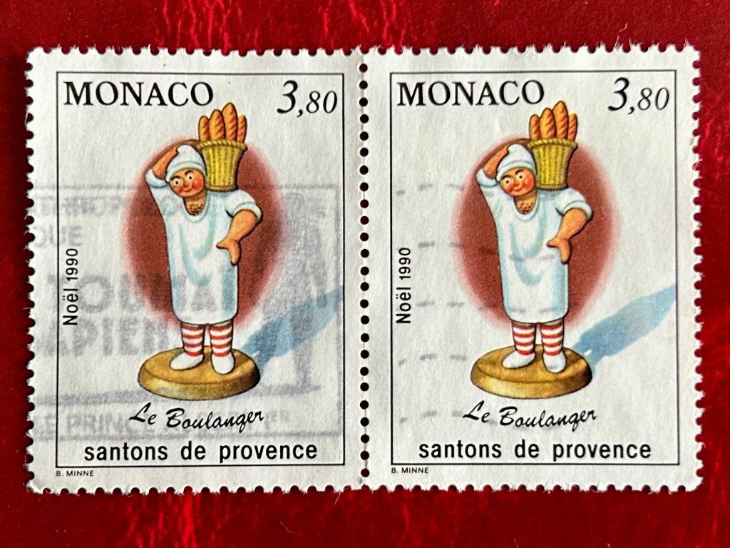 Kribbefiggur bakker - Monaco - 1990, Verzenden, Gestempeld