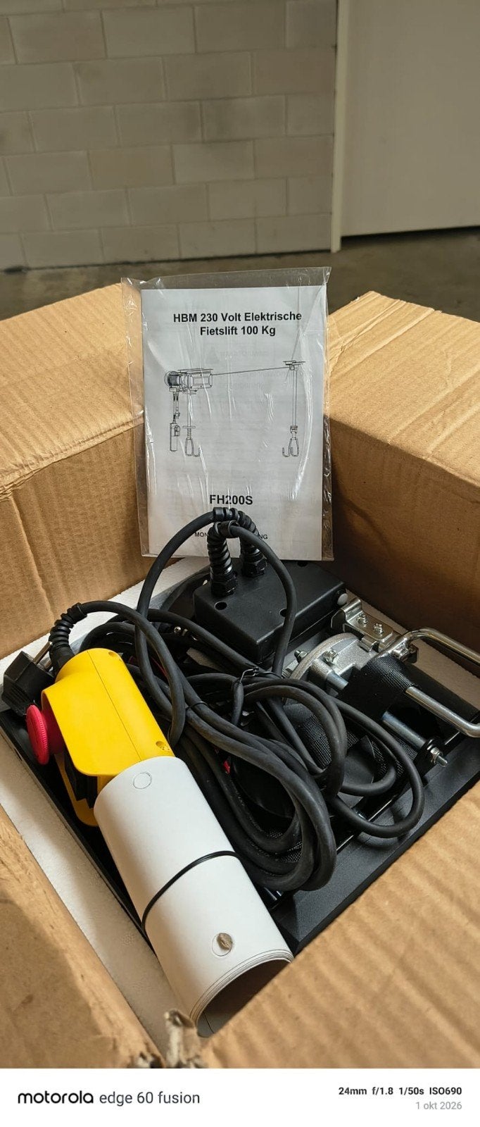 HBM 230 Volt Elektrische Fietslift 100 Kg - Nieuw, Ophalen, Nieuw