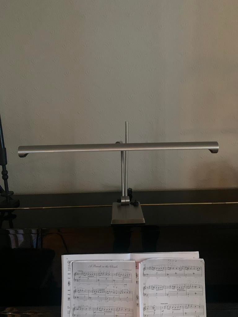 LED Pianolamp / Muziekstandaard Lamp - Zilver, Huis en Inrichting, Woonaccessoires | Kapstokken, Ophalen of Verzenden, Zo goed als nieuw