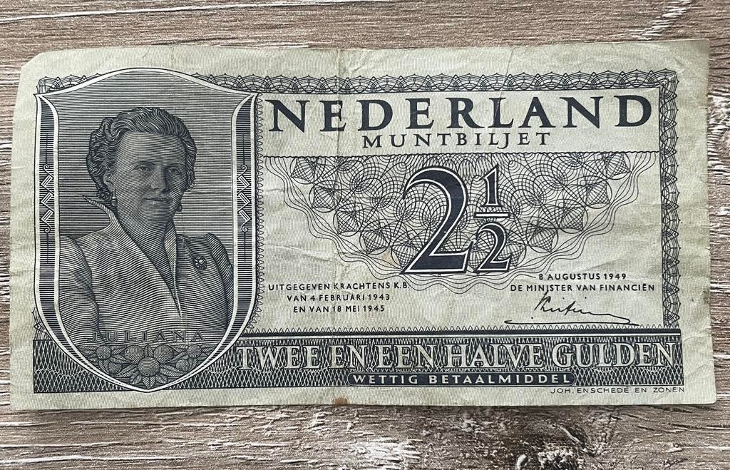 2 1/5 gulden biljet, Postzegels en Munten, Bankbiljetten | Nederland, Ophalen of Verzenden, 2½ gulden, Los biljet