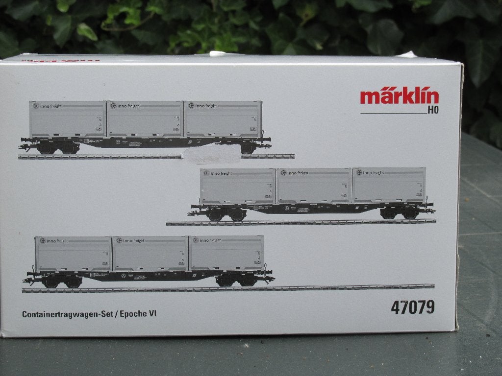 Märklin container tragwagen set 47079, Wisselstroom, Treinset, Verzenden, Nieuw