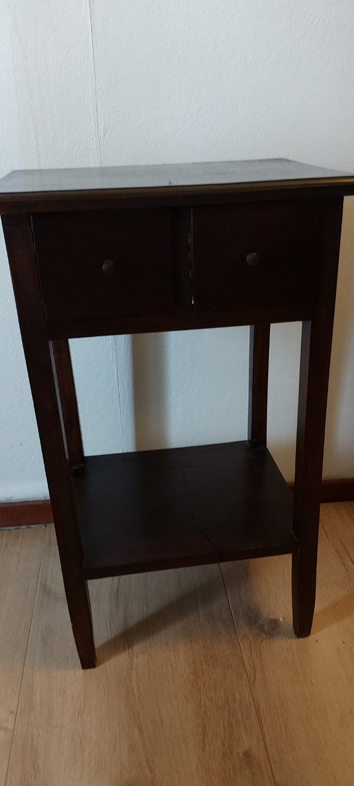 Veelzijdig houten kastje: nachtkastje of halkastje, Ophalen, Minder dan 55 cm, Gebruikt, Klassiek, Landelijk