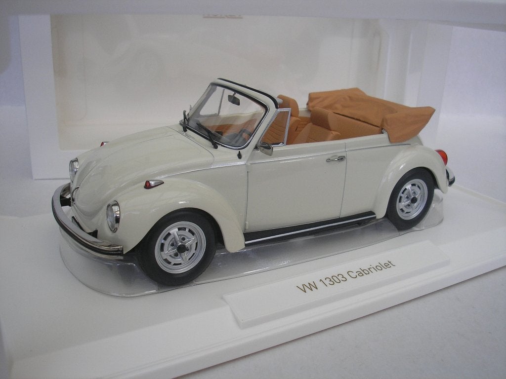 VW Volkswagen Kever 1303 Cabriolet 1972 Creme 1/18 Norev, Ophalen of Verzenden, Nieuw, Auto, Norev