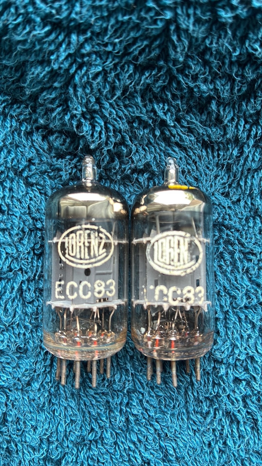 Lorenz/ Siemens ECC83 dual getter support/ matched pair, Ophalen of Verzenden, Buis of Buizen