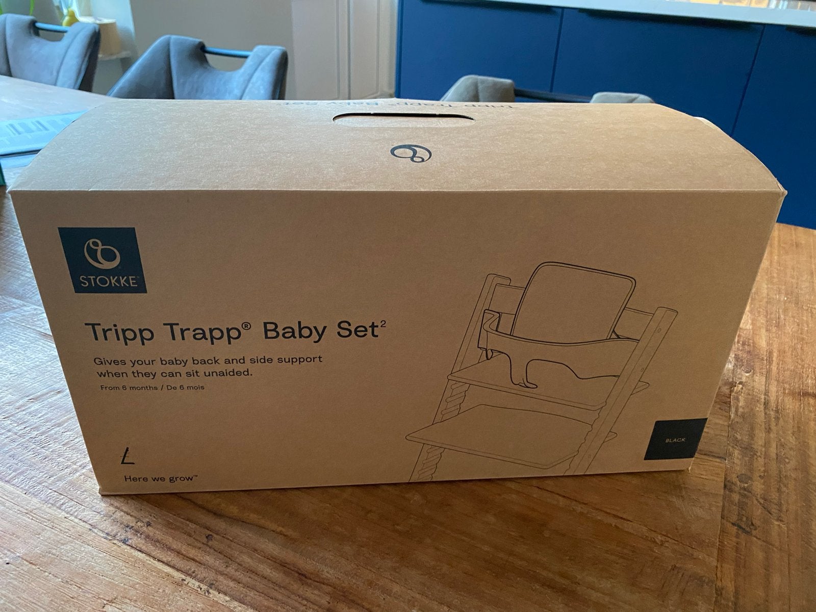 Stokke Tripp Trapp Baby Set Zwart - Nieuw in verpakking, Ophalen, Nieuw, Meegroeistoel
